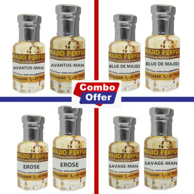 Buy Set of 4 Fresh Attars | Avantus, Blue de Majid, Erose & Savage