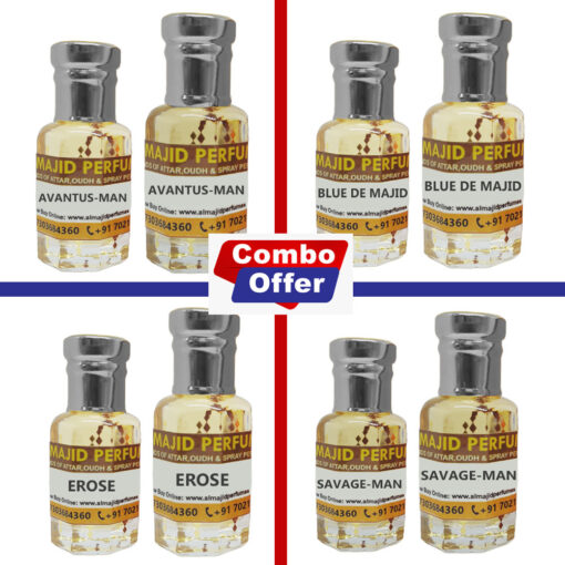 Buy Set of 4 Fresh Attars | Avantus, Blue de Majid, Erose & Savage