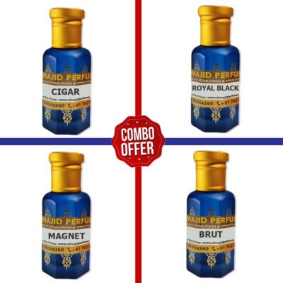 Buy Set of 4 Dark Attars | Cigar, Royal Black, Magnet and Brut Attar