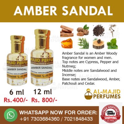 Alternative view of Amber Sandal Attar