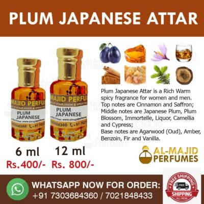 Alternative view of Plum Japanese Attar