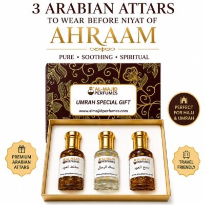 Umrah Special Gift – 3 Arabian Attars by Al-Majid Perfumes